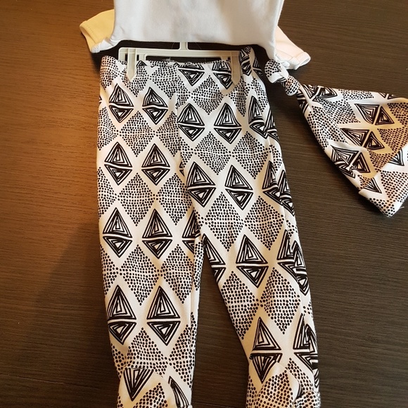 NWT 3 pc baby outfit Pants Shirt Hat 6-9 mths Cute - Picture 4 of 6